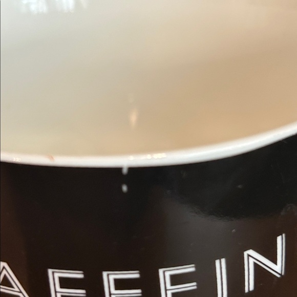 Caffeine is the New Black Coffee Mug Cup black and white. - Picture 3 of 8